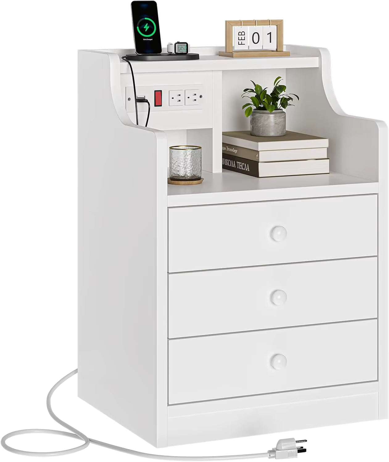 Nightstand with Charging Station