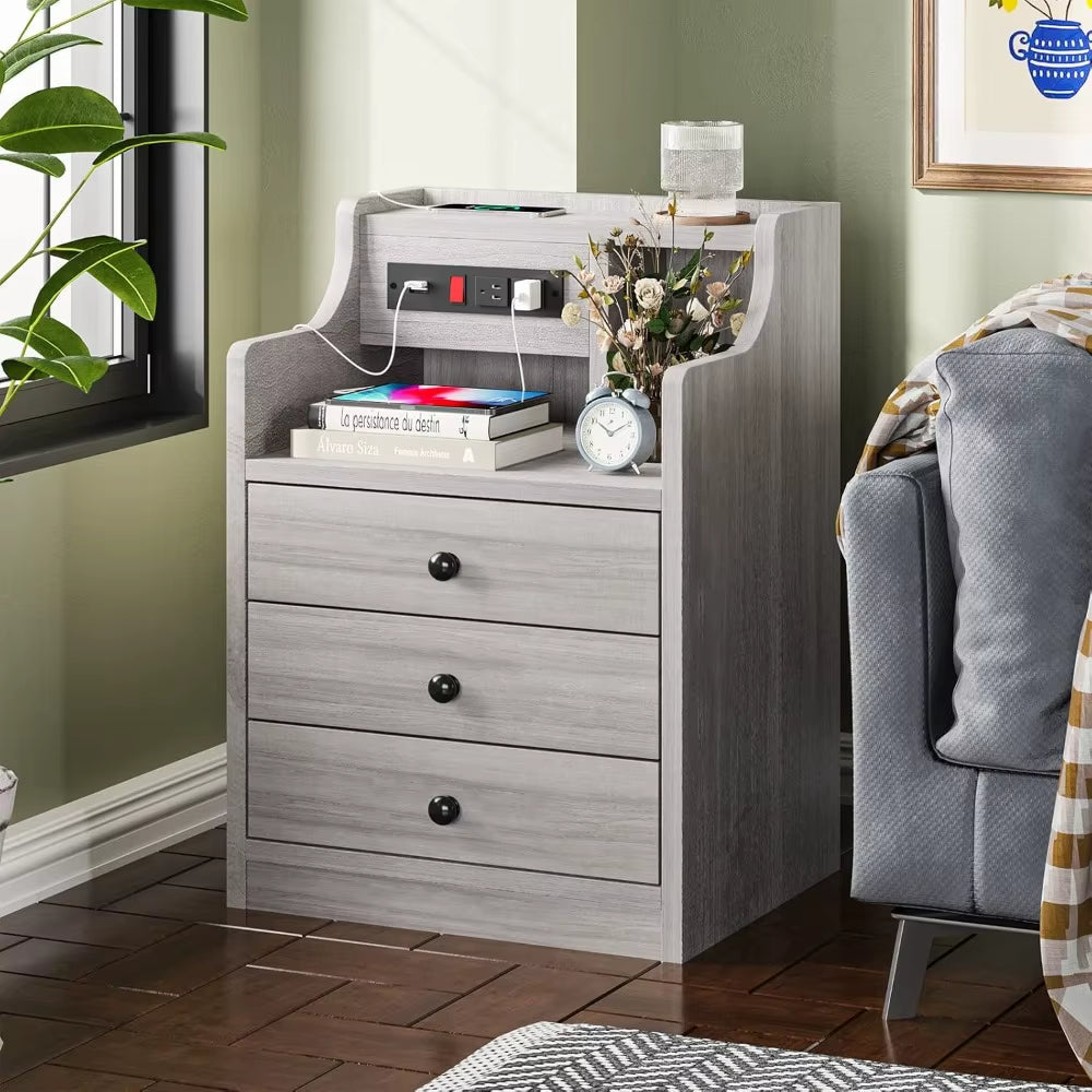 Nightstand with Charging Station